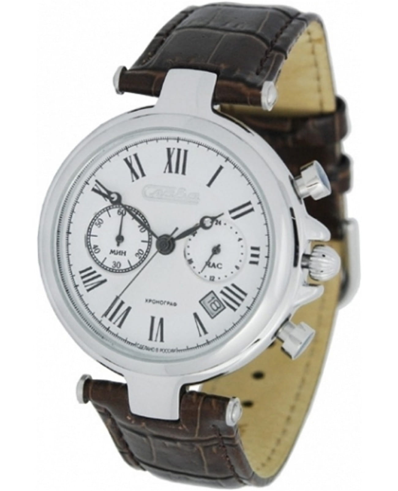 Слава Слава Браво 5131033/OS21  5131033/OS21 кварцевые женские часы белый циферблат, браслет кожаный — вид спереди